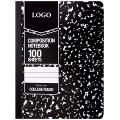 Basics College-Notizbuch, liniert, 100 Blatt, verschiedene Marmorfarben, 4er-Pack