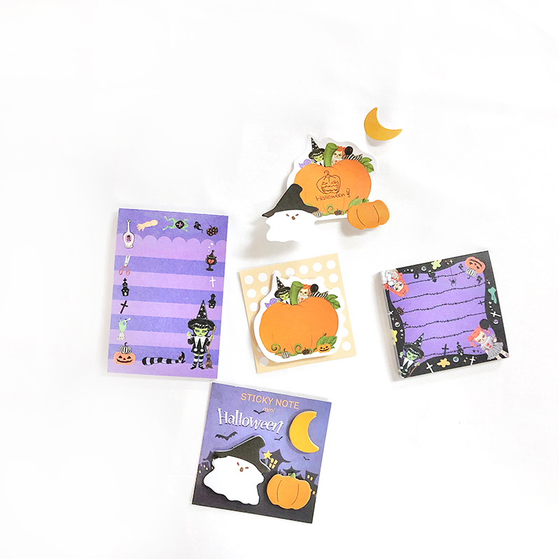 Multi-style Pet Memo Index ECO-Friendly Cute Halloween Sticky Notes Memo Pad