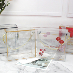 Christmas Series Plastic Golden Gift Box