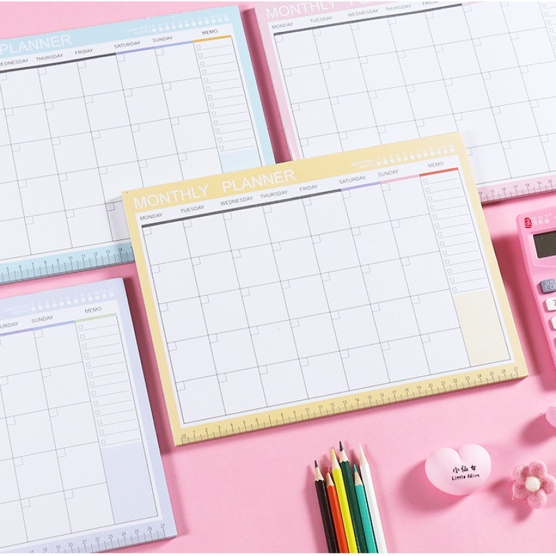 Monthly & Weekly Planner Memo Pad