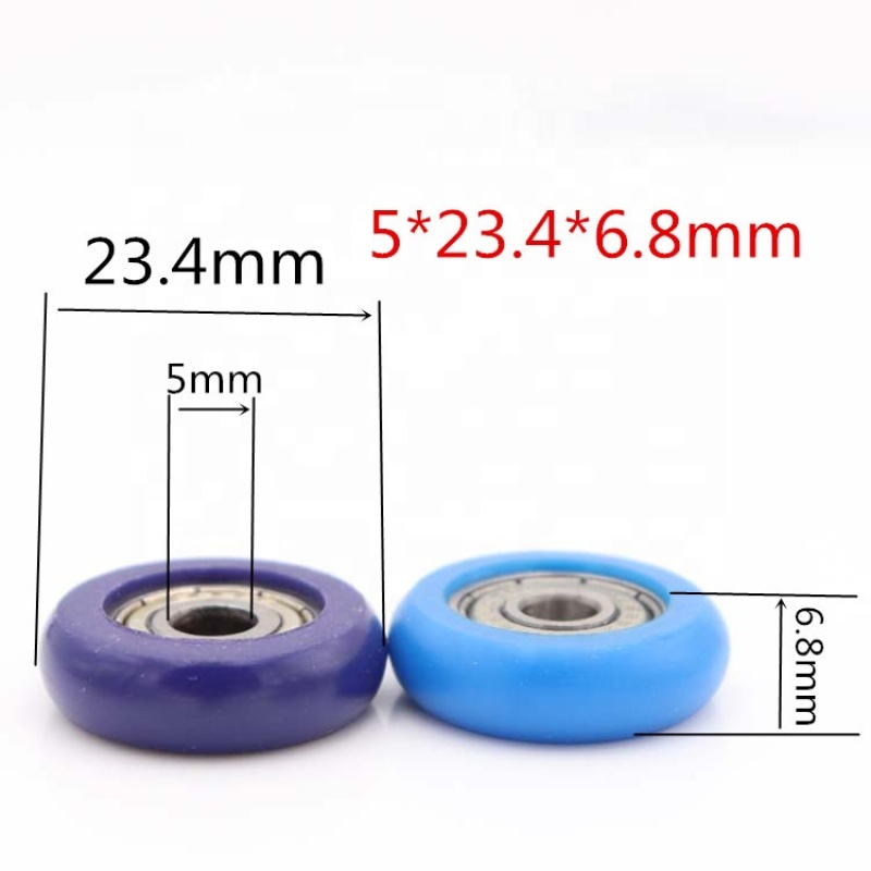 5mm 625ZZ round roller wheels wardrobe doors wheels plastic nylon pulleys furniture