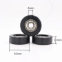 curved shower door rollers Polyurethane curtain pulley miniature small rubber small wheels