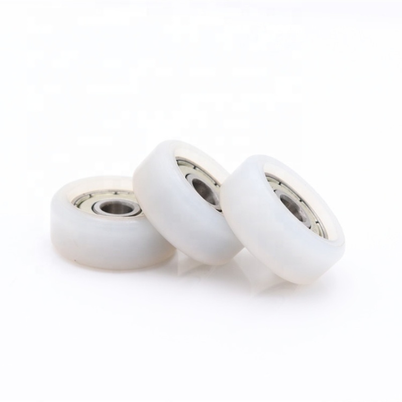 factory supply roller wheels nylon pulley wheels with bearings 608Z 626zz plastic rollers