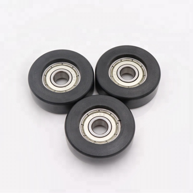 Factory supply no noise nylon pulley wheel bearing 608ZZ roller wheels pulley for sale 8*36*12mm