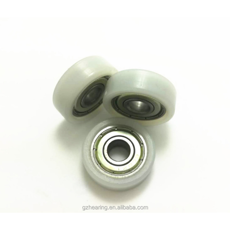 608 nylon bearing plastic roller tracks skate wheel bearing pulley plastic wheel