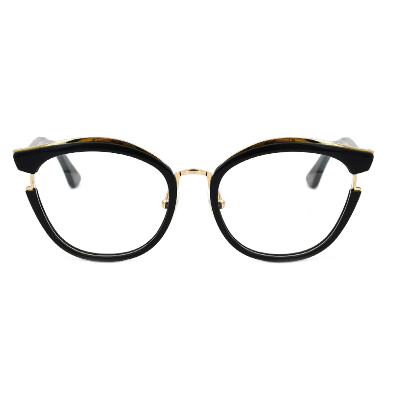 Cat Eye Glasses Acetate Glasses Frame Women Optical Frames Black Eyewear