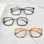 Unisex New Design Stainless Steel And Acetate Rectangle Hinge High Quality  Optical Glasses