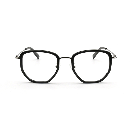 Acetate Stainless Combination Optical Square Frames  Eyewear Unisex