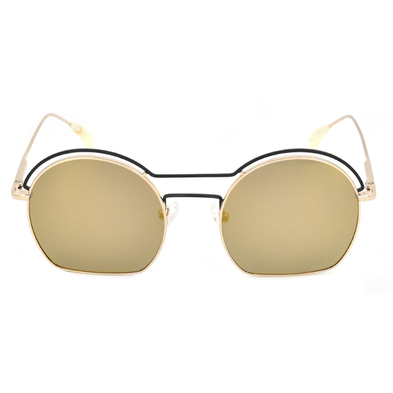 2021 Summer New Fashion Metal Eyewear Round Polarized Mirror Women Sunglasses Retro Glasses Frame UV400 Lenses