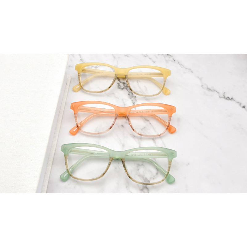Fashion Brand Eyewear Glasses Candy-color Acetate Design Frames Square Eyeglasses Optical Eyewear for Men Women