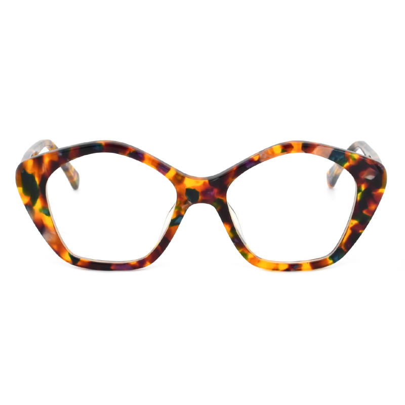 New Geometric Eyewear Frame for Women Optical Frame Thick Glasses Acetate Fashion Eyewear