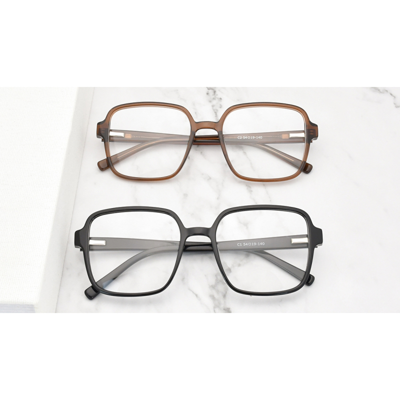 Hot Sale Popular Handmade Oversize Square Optical Frame Acetate Eyeglasses