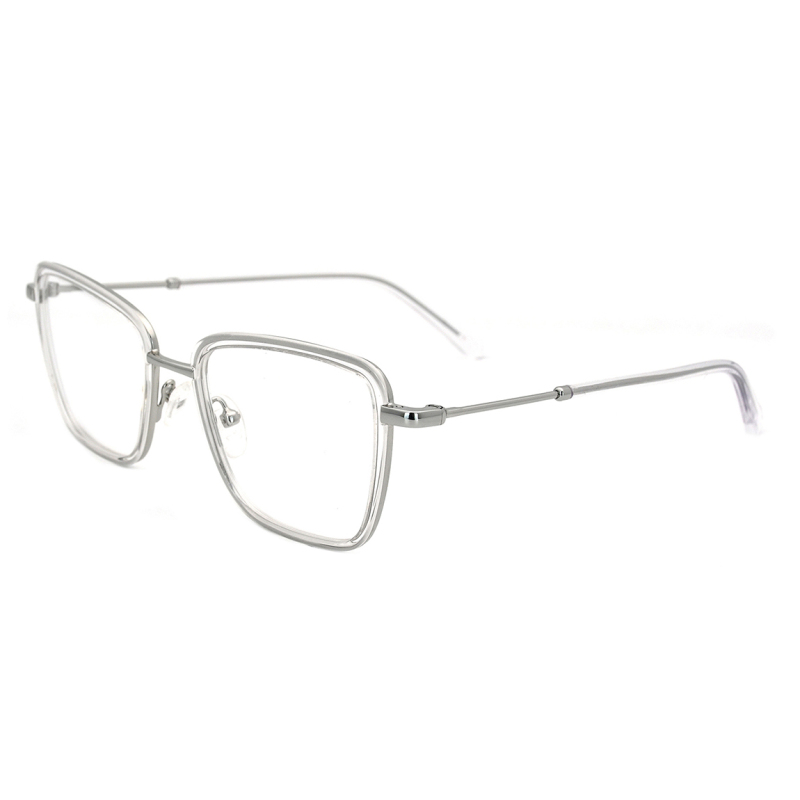 Transparent Glasses High Quality Metal And Acetate Material  Eyewear Frame For Fashion  Women Eyeglasses Hot