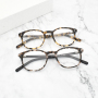 Men's and women's Retro round frame large face flat full frame face small actate eyeglass frame