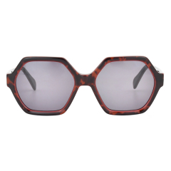 Fashion  Polygon Shape acetate  mens uv400 womens vintage sunglasses