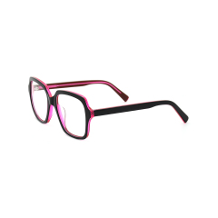 Trendy Women Acetate Frames Rectangle Optical Eyeglasses Clear Lens Eyewear