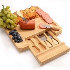 Bamboo Cheese Board with Cultery Set