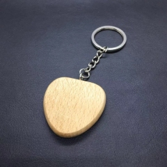 Wooden Key Chain in Heart Shape