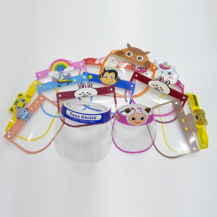Прозрачный мультяшный детский щиток для лица для детей OEM одноразовые противотуманные щитки для лица для детей