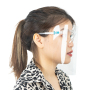 Factory selling faceshields UV protection with frosted glasses frame PET Faceshield