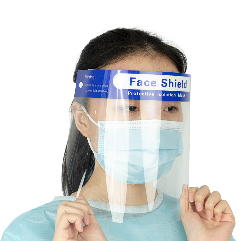 Hot selling face shield anti fog medical face shield ppe transparent shield for adult