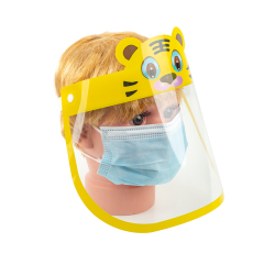 Популярный защитный козырек Clear Lovely Cartoon Shields Anti Fog Safety Plastic PET Kid Face Shield