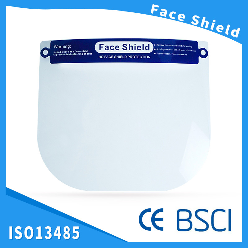 Hot selling PET face shield for face protection Anti fog bubble face shield