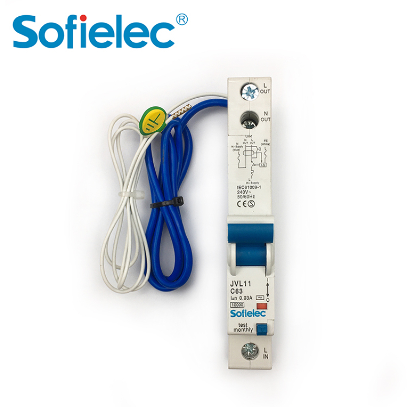 sofielec 1p  rcbo with overcurrent protection