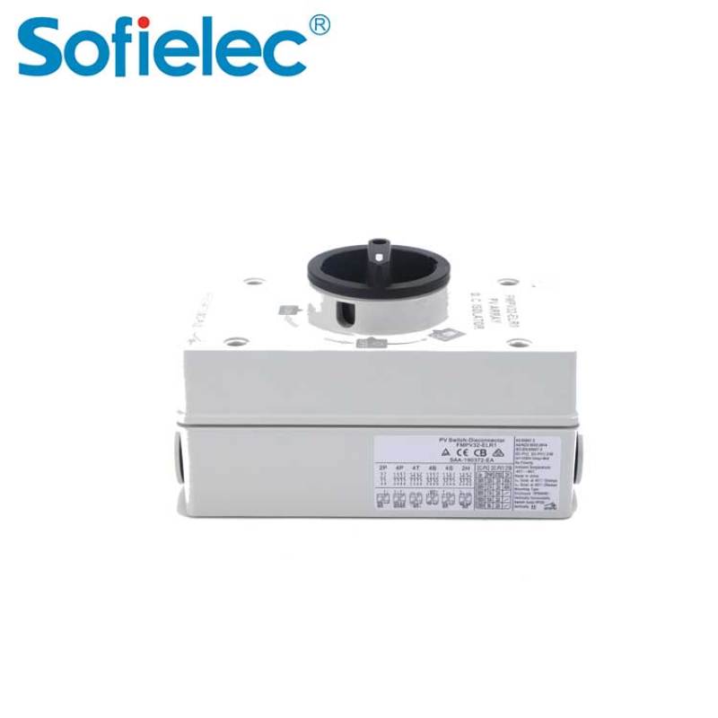 PV DC Isolator switch FMPV16-ELR1 series DC1200V 4P 16A CB TUV CE SAA aporval IP66 waterproof disconnector switch