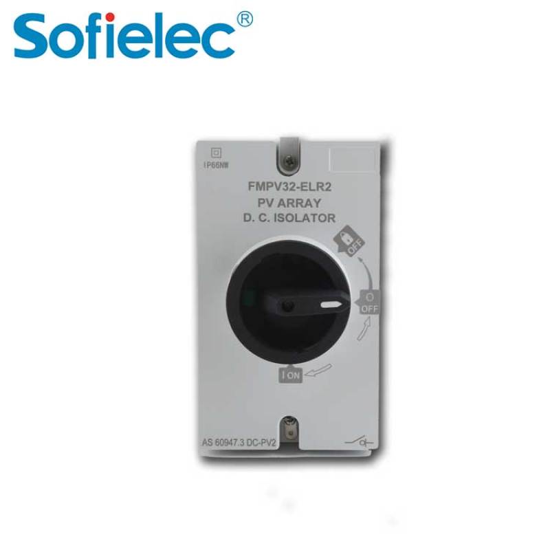 PV DC Isolator switch FMPV25-ELR2 series DC1200V 4P 25A CB TUV CE SAA aporval IP66 waterproof disconnector switch