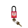 Red Color 38mm 76mm steel  shackle industrial key safty padlock