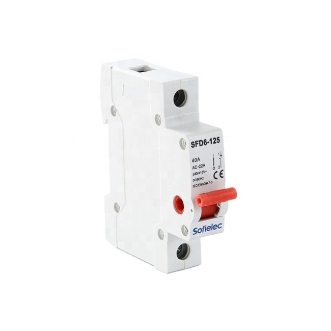 French hot sale 1 pole 125A  isolator switch circuit breaker