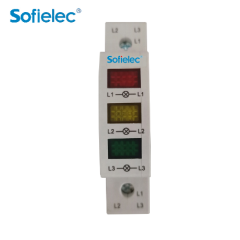 Sofielec new design red green  yellow Modular 3 phase LED indicator, DIN LED light
