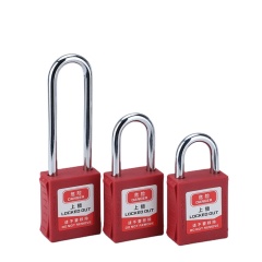Red Color 25mm steel shackle industrial key safty padlock
