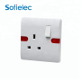 86*86mm 250V PC Material CE 13A Universal Switch Socket