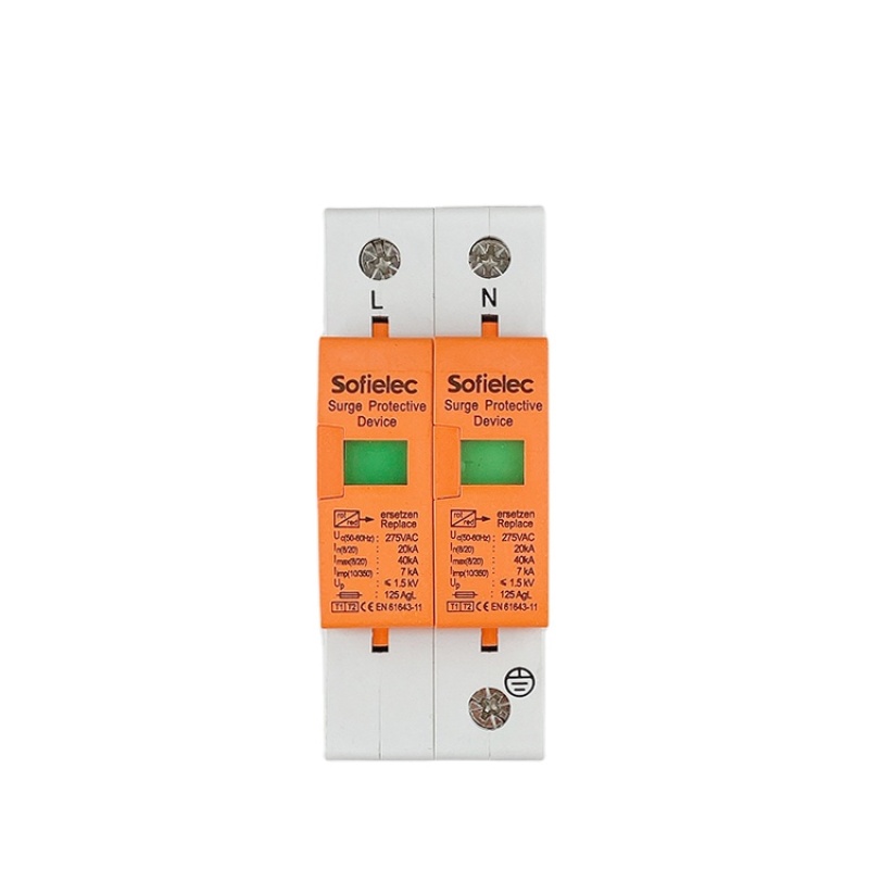 Sofielec NL1-B+C orange SPD, 1P 2P 3P 4P 20-40kA CE certificate signal line lightning surge protective device