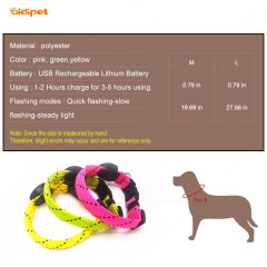 Best Selling Products Nylon Dog Collar Waterproof Flashing Led Leather Dog Collar Pet Dog Collar