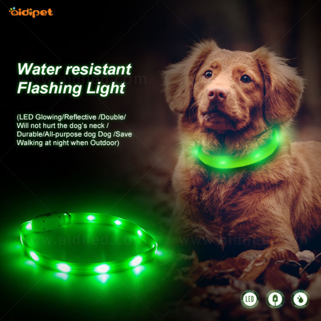 3 режима мигания Водонепроницаемый светящийся ошейник для собак Мигающий свет Теги Светодиодный ошейник для собак