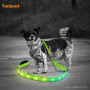 Nueva llegada RGB Light Up Leash que ilumina Led Dog Nylon Pet Leash que brilla en la oscuridad Fascinante RGB Led Dog Lead