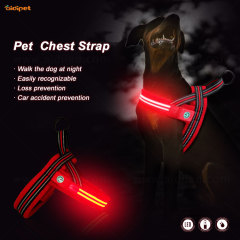 Manufacturer Wholesale Outdoor Nylon Adjustable Dog Harness Led Light  Harness Vest Light up for Dogs