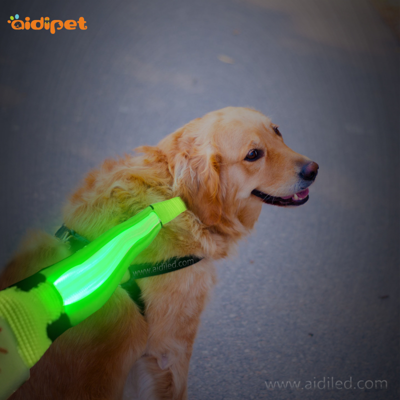 Non Tactical Dog Leash Manufacturer Light up Flashing Nylon Led Dog Leashes Lead for Night Safety