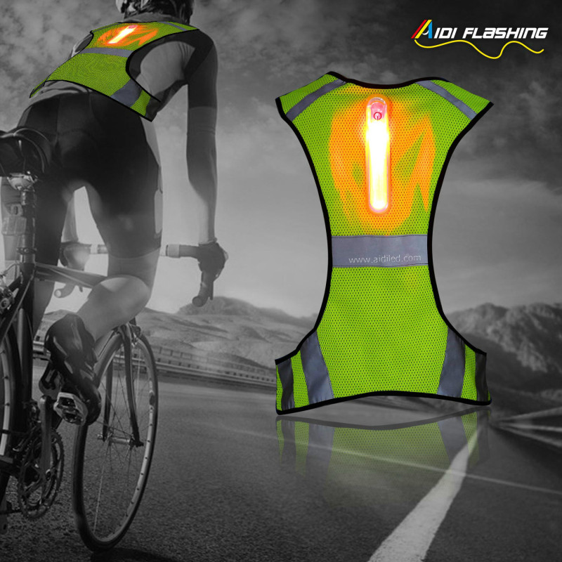 Led Safety Vest 3 Modes Of Light Reflective LED Safety Vest For Cycling Motorcycle Back Light for Safety