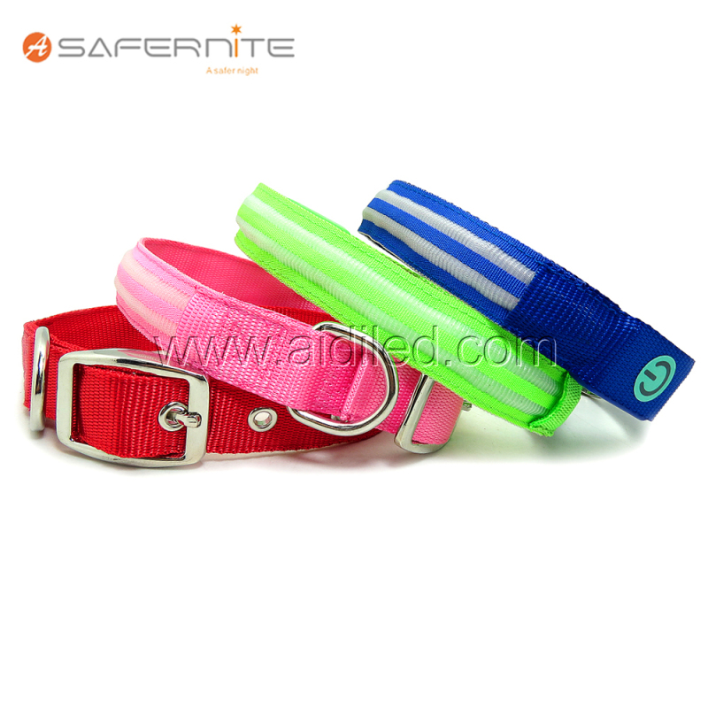 AIDI Flashing Glowing Collar for Dogs Special Other Pet Dog Collar with Metal Buckle and Led Light