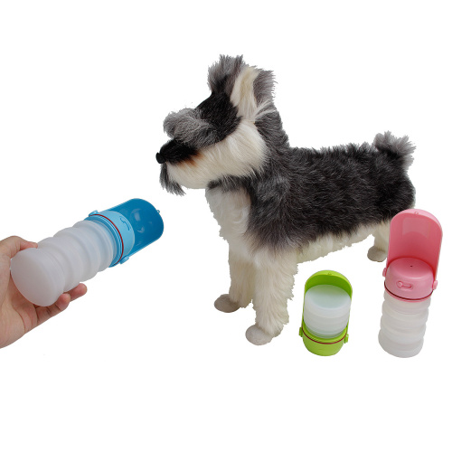 Portable Dog Water Bottle Silicone Foldable Walking Dog Bottle for Travelling Outdoor