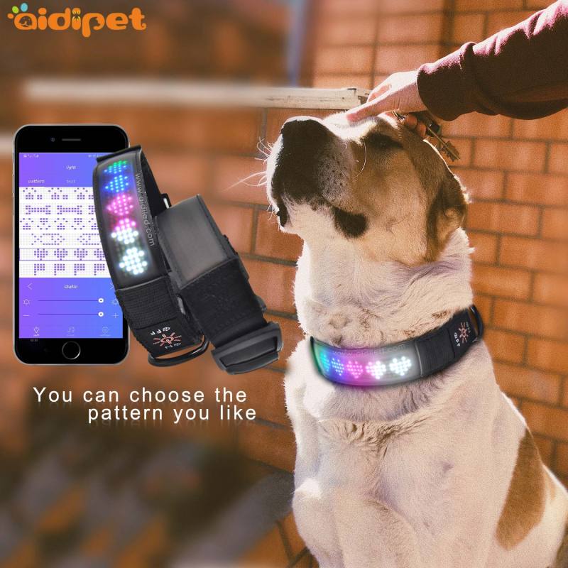 Micro Usb Led Dog Collar Large Capacity Battery Glow Dog Pet Collar Wholesale for Night Safety