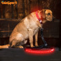 PU Leather Led Flashing Dog Leash Hollow Pattern Reflective Adjustable Dog Leash