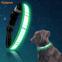 Rain Bow Style Nylon Pet Collars with Light Glow in the Dark Pet Dog Collars