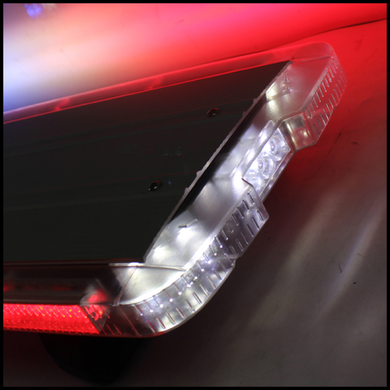 Barra de luz estroboscópica de advertencia intermitente de emergencia para vehículo de patrulla de seguridad led de aluminio rojo y azul delgado de 48 pulgadas