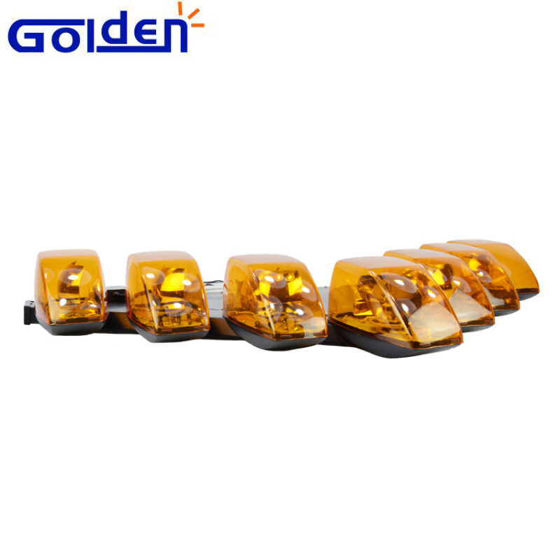 12 volt amber halogen rotating v shape lightbar with siren and speaker