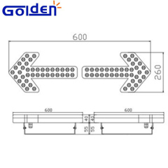 LED road construction safety traffic arrow lights